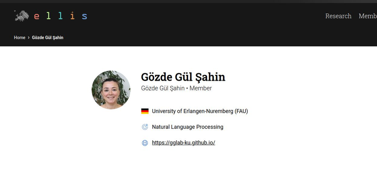 Prof. Gözde Gül Şahin joins ELLIS !